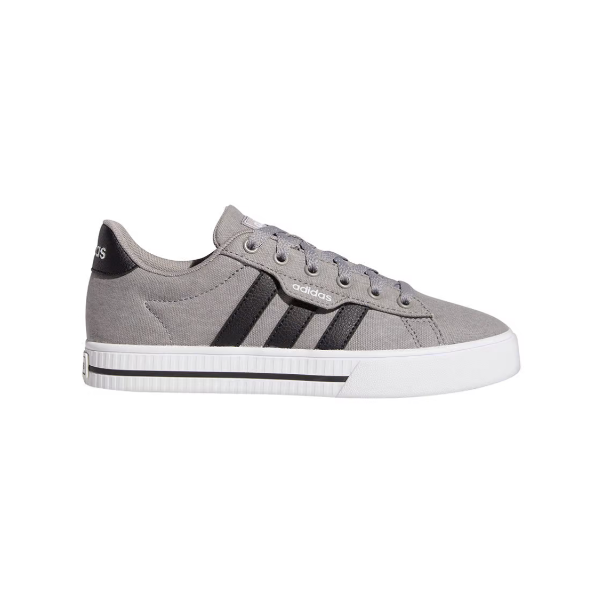 Sneakers grigie in tela con 3 strisce laterali adidas Daily 3.0 K, Brand, SKU s351500013, Immagine 0